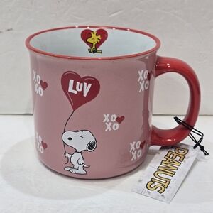 Peanuts Snoopy & Woodstock LUV XOXO Valentine's Day 21 oz Mug NWT